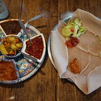 Vegan plate for 2 persons (traditional way) at Abessina in Gottingen