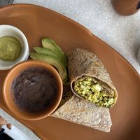 Scrambled tofu wrap  at Casa Macro in Monterrey