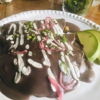 Enfrijoladas at Casa Macro in Monterrey