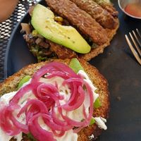 Torta de tempeh at Casa Macro in Monterrey