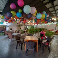 Pretty outdoor seating at Primavera in Guatemala City