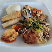 Yummy selection of fried and non-fried foods at Primavera in Guatemala City