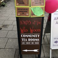 Sign from the Main Street  at The Assembly Rooms in Glastonbury