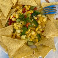 Corn sallad, a bit spicy and very nicey  at Siostra Coffee Bar in Krakow