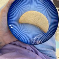Moon cookie! I loved it, it had taste of rose in the filling. So magnificent in its  simplicity   at Siostra Coffee Bar in Krakow