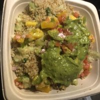 Quinoa ,guacamole , pico de gallo, mango salsa, cucumber   at Fuel Cafe in Hicksville