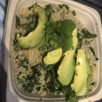 Quinoa avocado almond cilantro   at Fuel Cafe in Hicksville