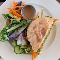 Veggie sandwich with side salad at Thanks A Latte Espresso Cafe in Camp Verde