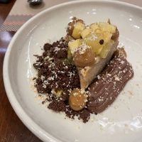 Apple, Hazelnuts & Dark chocolate vegan mousse crumble !!!  at Burma Burma in Mumbai