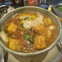 Water chesnut tofu rice bowl at Burma Burma in Mumbai