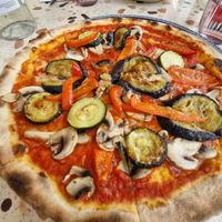 Vegetarian Pizza, without cheese. at Fano Restaurant in East London