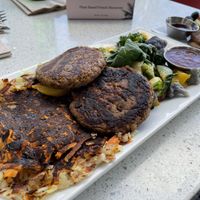 Sausage and hash  at JOi Café in Westlake Village