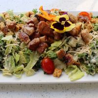 Caesar salad with vegan chicken   at JOi Café in Westlake Village