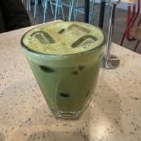 Iced matcha latte with oat milkk  at JOi Café in Westlake Village