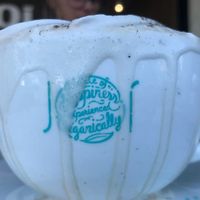 Ginormous (it's a word...go look it up...no don't) Coffee.  The cups are awesome and this one happens to say why this is my favorite place..."Joi...a state of happiness experienced organically"  That says it all. at JOi Café in Westlake Village