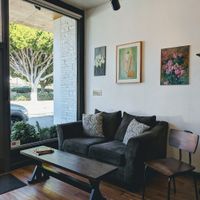 Seating area for exhausted husbands at Mama Ganache in San Luis Obispo