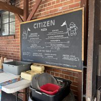menu  at Citizen Pizza in Oakland