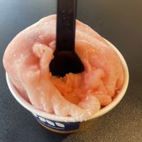 Blood orange gelato with mochia  at Gelateria Uni in Sapporo