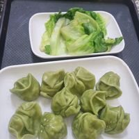 Steamed vegetarian dumplings at Bafang Dumpling (Silvercord) in Kowloon