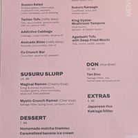 Food menu at Susuru - Japanese Izakaya  in Vienna