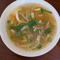 Asparagus soup at Luong-Loi Plant-based Restaurant in Wheaton