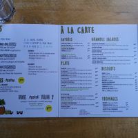 The menu (Jan 2019) at La Petite Marche in Dijon