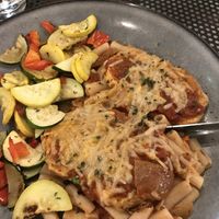 Vegan chicken Parm at Picazzo's Organic Italian Kitchen in Tempe