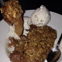vegan apple cobbler with coconut ice cream at Picazzo's Organic Italian Kitchen in Tempe