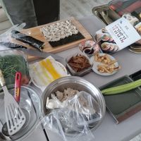 Vegan Gimbap  at Vegan Korean Home Cooking Class & Market in Seoul