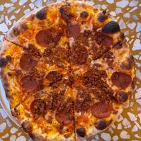 meat haters pie (small) at North Park Beer Company Pizza Shop in San Diego