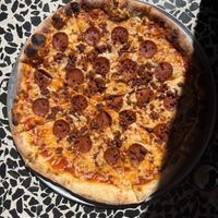 meat haters pie (large) at North Park Beer Company Pizza Shop in San Diego
