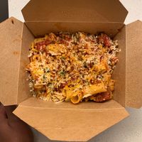 chiken pasta bake at MeeT on Main in Vancouver