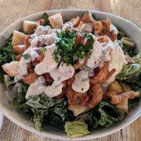 Crispy Kalamari Caesar Salad at MeeT on Main in Vancouver