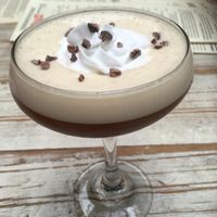 Breakfast coffee martini  at MeeT on Main in Vancouver