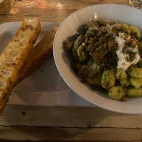 Pesto Gnocchi with whipped fetaa  at MeeT on Main in Vancouver