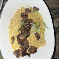 Mac and cheese with sautéed mushroom   at MeeT on Main in Vancouver