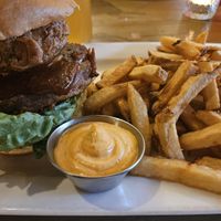 Awesome burger fries and mayo at MeeT on Main in Vancouver