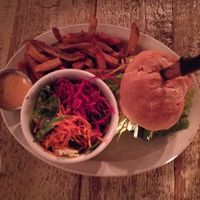 Double-double burger at MeeT on Main in Vancouver