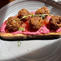 Beetroot hummus and falafel   at The SpitJack Limerick in County Limerick