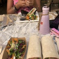 Falafel wrap and sushi sandwich, both really nice 😋 at Micro in Cisternino