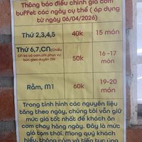 Price list  at Bếp Rơm Chay in Ha Noi