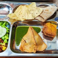 Small pick of the buffet at Pure Veg India - European Union in Brussels