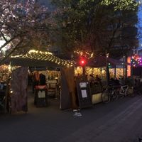 The entrance at night  at Südblock in Berlin