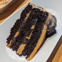 Salted caramel cake at Karamel in North London