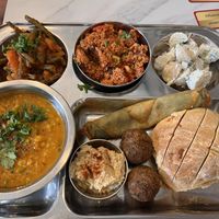 All day Mediterranean brunch tray - literally enough to carry you through the whole day  at Karamel in North London