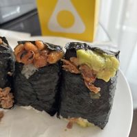 Spicy avocado & Peanut and miso  at OKA Onigiri in Berlin