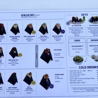 Menu  at OKA Onigiri in Berlin