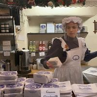 Late 1800s with a 2020 twist (covid screens)  at Grasmere Gingerbread in Grasmere