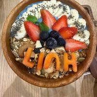 My smoothie bowl's friend  at Ivegan Supershop Xuan Thuy - Healthy Plant Based Cafe in Ho Chi Minh City