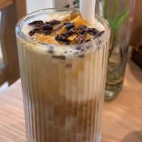 Coffee with toppings. Yummm  at Ivegan Supershop Xuan Thuy - Healthy Plant Based Cafe in Ho Chi Minh City